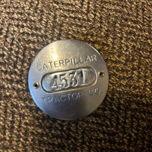 Caterpillar Silver Emblem Badge